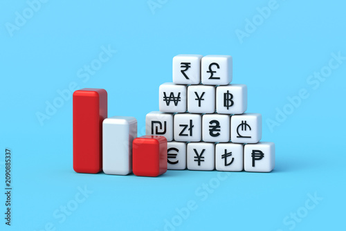 Tableau sur toile Economic crisis