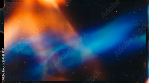 Blue and Orange Light Leak Texture