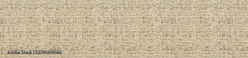 Tableau sur toile Coarse beige burlap sackcloth panoramic texture with rustic woven fiber pattern