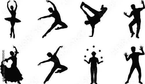 Foto Dance and Performance Silhouette Collection Featuring Ballet Hip Hop and Circus