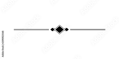 Fotografía Vintage style decorative line ornament with diamond accent for luxury invitation