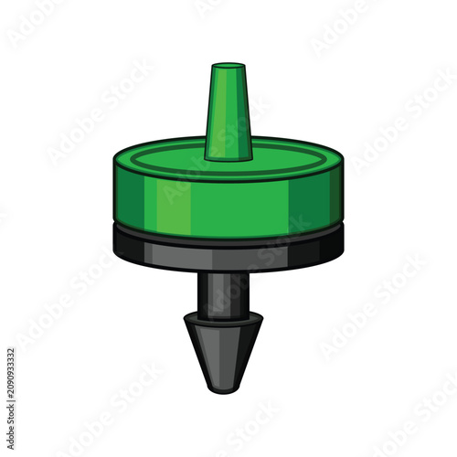 Canvas Print Drip irrigation emitter distributing water slowly to the roots of plants, provid