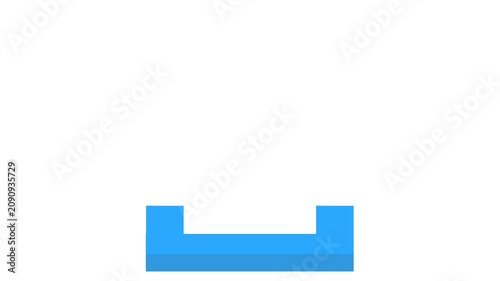 A simple animation illustrating the concept of uploading or transferring data.