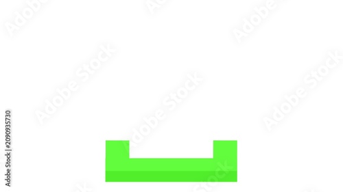 Simple green-colored download concept animation.