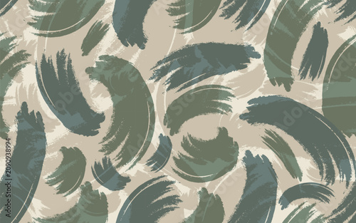 Seamless abstract brushstroke pattern in muted earth tones. Contemporary modern style. Perfect for wallpaper, cushions, curtains, upholstery and textile decor.