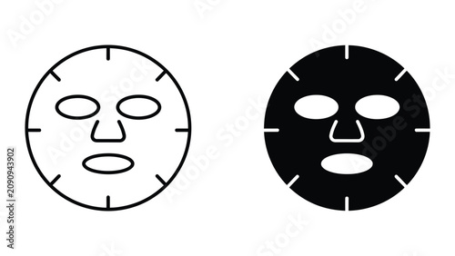 Bild auf Leinwand Professional Minimal Vector Icon Face mask icon Editable Stroke, Outline and Sol