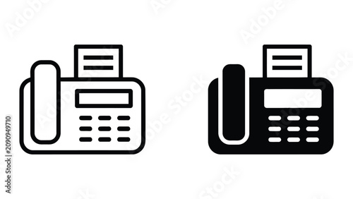 Bild auf Leinwand Professional Minimal Vector Icon Office fax machine communication device outline