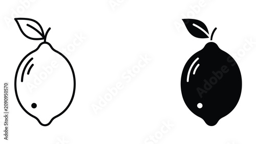 Bild auf Leinwand Professional Minimal Vector Icon Fresh lemon fruit citrus food vector icon Edita