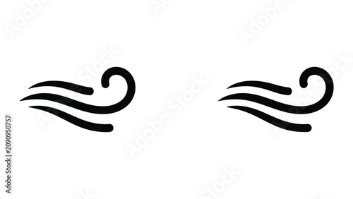 Bild auf Leinwand Professional Minimal Vector Icon Wind gust weather vector icon Editable Stroke,