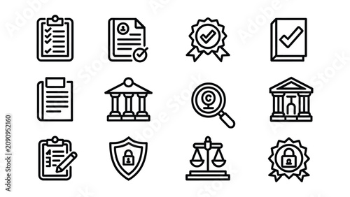 Black and white of home, tools, security, and utilities