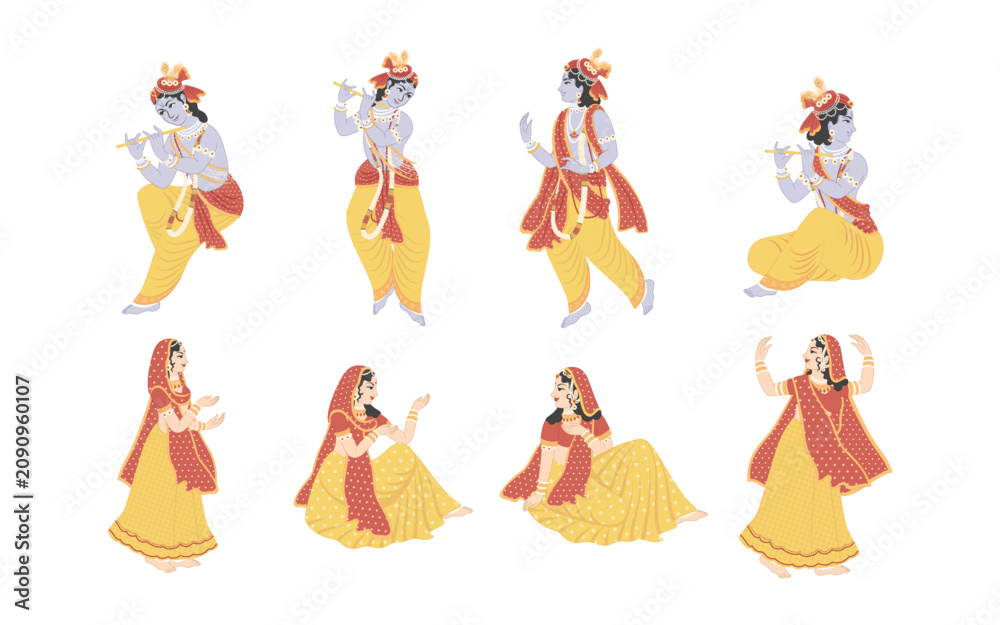 Obraz premium Here are different artistic angles and styles of Radha Krishna to inspire you