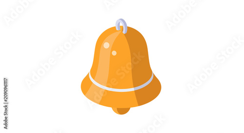 Quadro su tela Golden notification bell for alerts and reminders