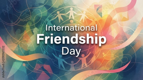 International friendship day colorful background design