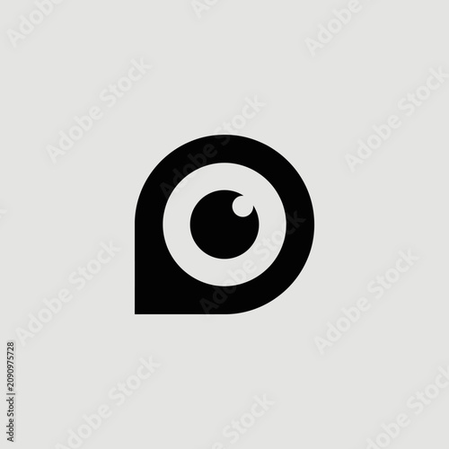 Black eye icon inside stylized location pin.