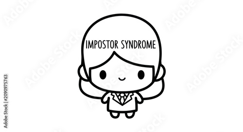 Foto Person in suit experiencing impostor syndrome