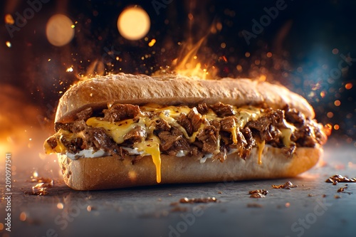 A smoky hot premium sandwich that tempts the palate with melted cheese, an explosion of grilled meat flavors, delicious steak and cheese in every bite
