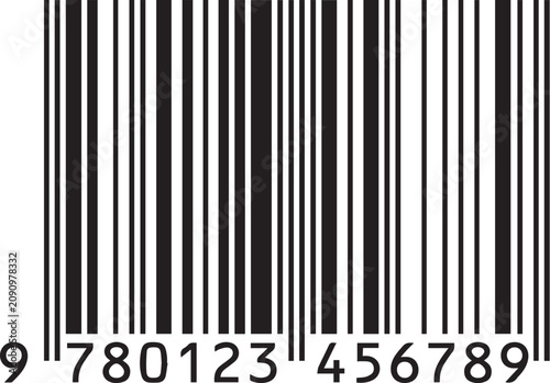 Set of black and white barcode labels for product identification