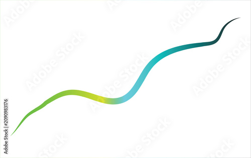 Gradient wave, colorful curve, wavy line, abstract shape, vector design element