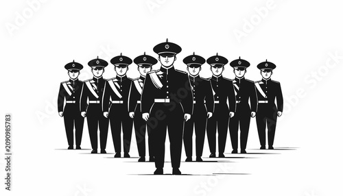 Photos Military Men in Uniform Standing.