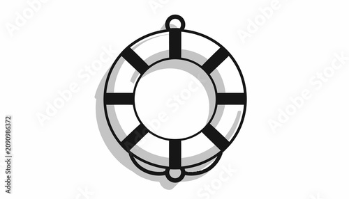 Bild auf Leinwand Life preserver ring close up.