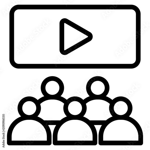 Tableau sur toile Meeting Icon