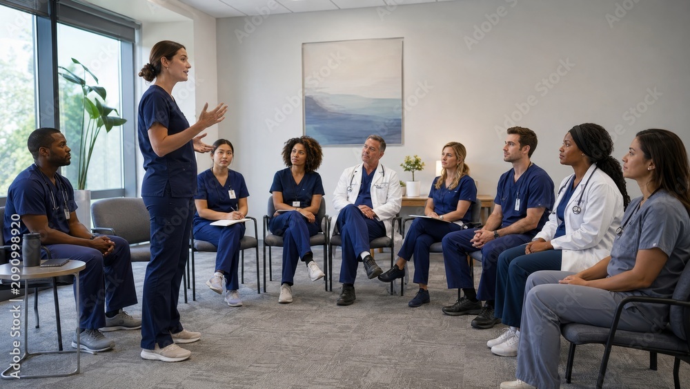 Fototapeta premium Mental Health Training for Hospital Staff
