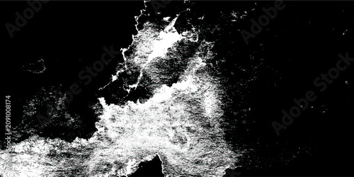 Slika na platnu Abstract dark background black and white dusty wall texture with scratches and cracks
