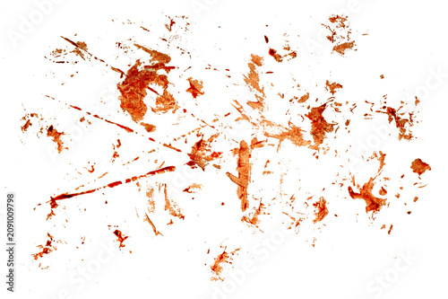Fotografía Rusty scratches on an old metal on a transparent background