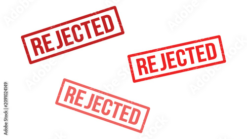 Photos Red rejected stamp on white background