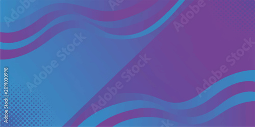 Quadro su tela Abstract gradient waves of blue and purple create a dynamic and modern design