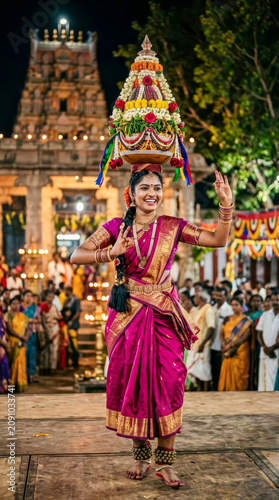 Karakattam, Karagattam, Karakattam dance, Karagattam dance, Tamil folk dance, Tamil Nadu culture, traditional Indian dance, folk performance, village festival, temple festival, folk artist, folk music