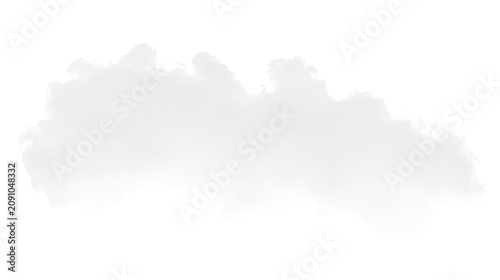 Obraz na plátně White cloud on a transparent background drifting in the sky during daytime under