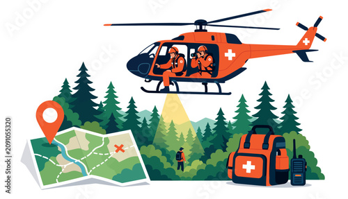 фотографія Emergency Medical Helicopter Rescue.