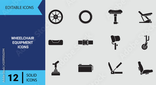 Tableau sur toile Wheelchair Equipment Parts For Medical Supply Stores And Physical Disability Pro
