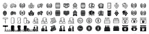 Foto Vecteezy_beer-icons-collection-hop-pub-bar-barrel-grape