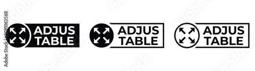Принти на полотні Adjustable Fit Icon Vector Set, Adjustable Size Badge, Customizable Product Feat