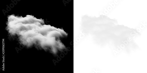 Foto Cloud on a transparent background shown without any additional elements or detai