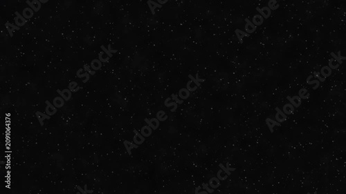 Countless microscopic dust particles drift aimlessly across a pitch-black expanse. Tiny white dust particles float gently. A dense cloud of illuminated white dust particles scatters randomly