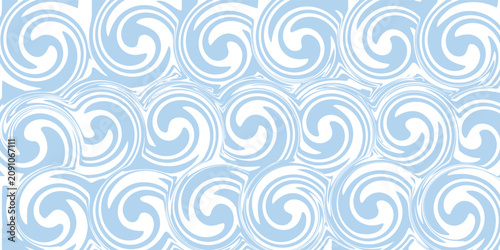 Abstract background seamless pattern with colorful waves. Trendy vector illustration in retro psychedelic style