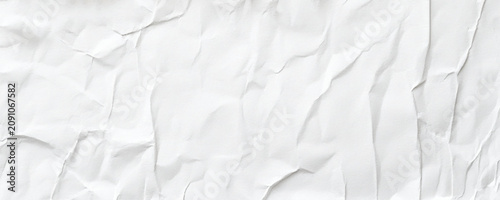 Photos Abstract white crumpled and creased recycle paper texture background