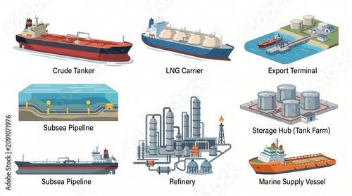 Vital energy infrastructure: transport, processing, storage