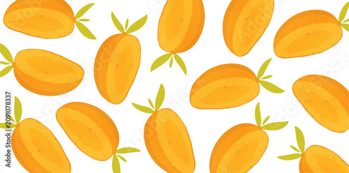Quadro su tela bright mango fruit chunk pattern for textile