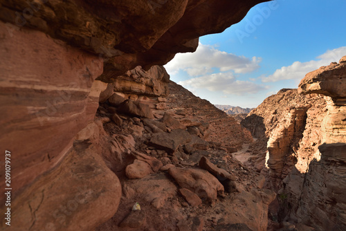 Canvas Print Egypt. Sinai. Wide view of the Colored Canyon.