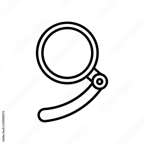 Fotografie Magnifying glass icon line art.