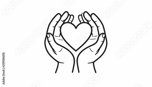 Konstfotografi Hands holding a heart shape.