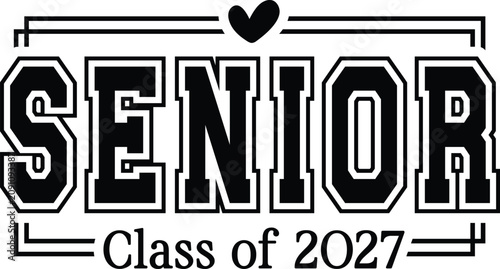 Senior 2027 SVG PNG Bundle, Class of 2027 Graduation Shirt Design, Coquette Bow Varsity Senior Sublimation, Cricut Cut File, Digital Download, senior 2027, class of 2027, graduation 2027, senior class