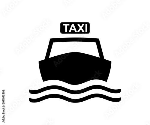 TF 035: Water taxi, or Water taxis signs. Transportation facilities vector design and illustration.

