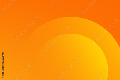 Abstract orange background with circles. Vector illustration