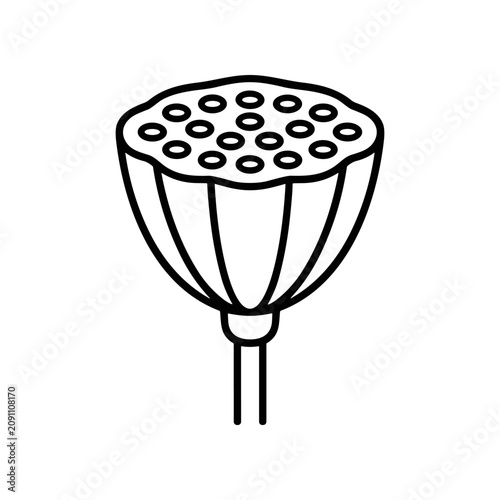 Black and white shower head.