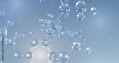 Dimetofrine rotating 3D model of beta-adrenergic agonist, seamless looped video
